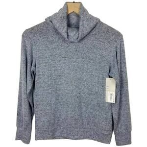 Z by Zella Long Sleeve Turtleneck Pullover Extra Small 5/6 Pale Blue Heather NWT
